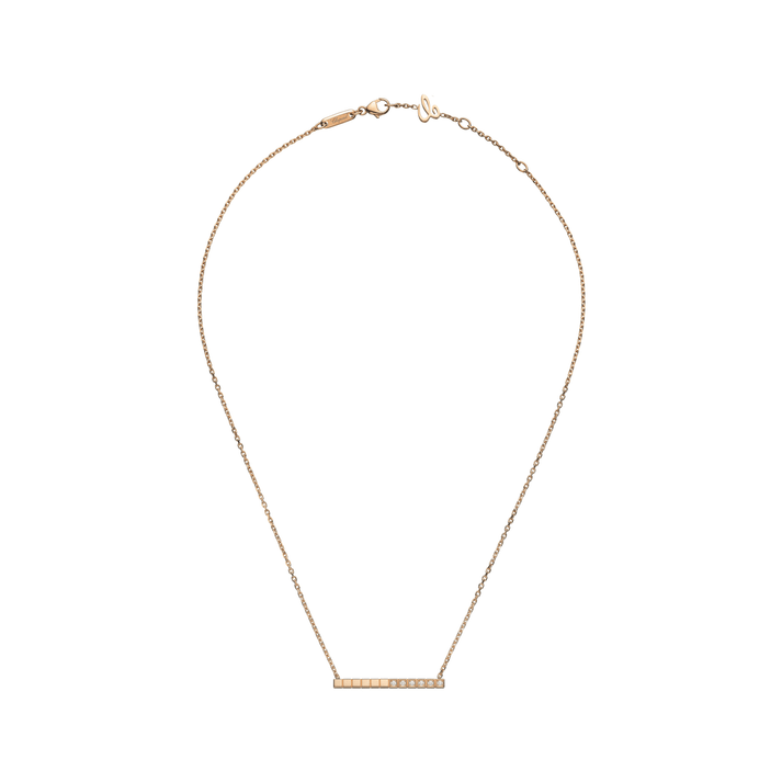 ICE CUBE NECKLACE, ETHICAL ROSE GOLD, HALF-SET DIAMONDS 817702-5002
