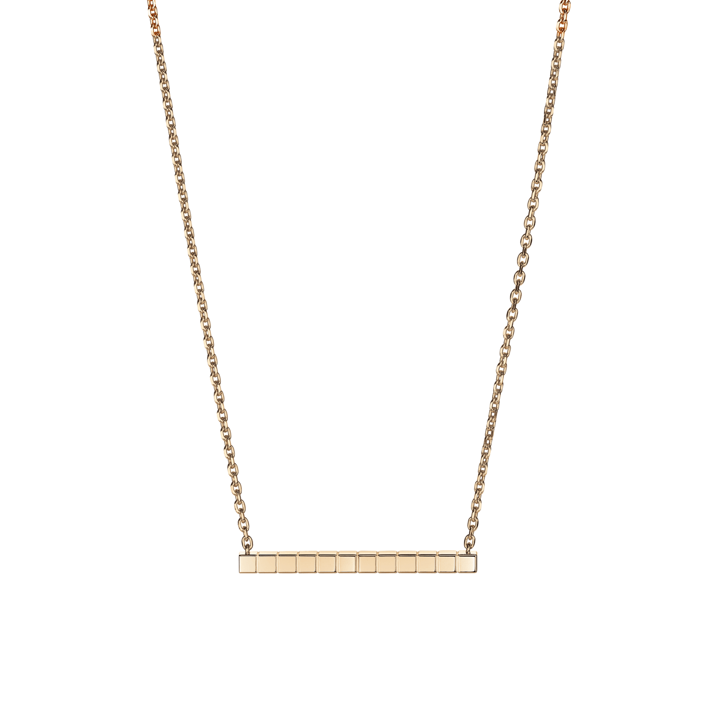 ICE CUBE NECKLACE, ETHICAL ROSE GOLD, HALF-SET DIAMONDS 817702-5002