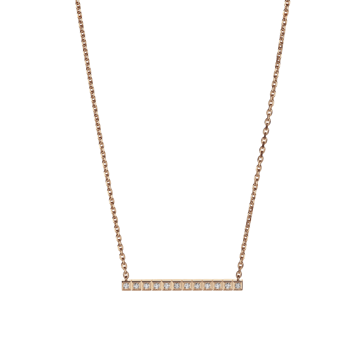 ICE CUBE NECKLACE, ETHICAL ROSE GOLD, FULL-SET DIAMONDS 817702-5003