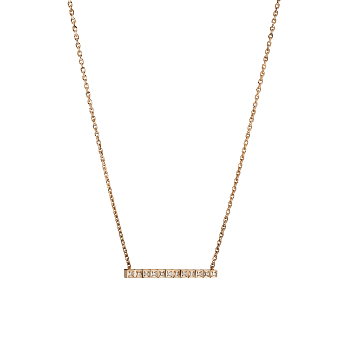 ICE CUBE NECKLACE, ETHICAL ROSE GOLD, FULL-SET DIAMONDS 817702-5003