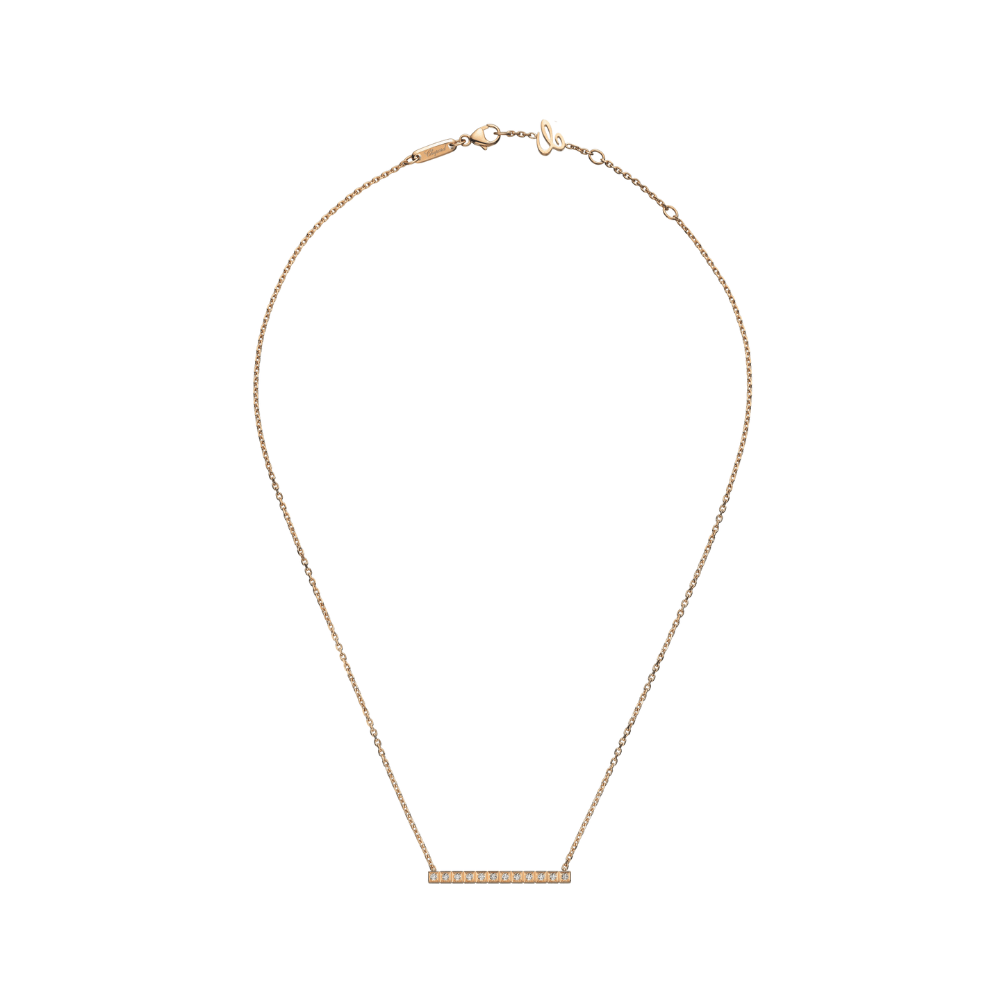ICE CUBE NECKLACE, ETHICAL ROSE GOLD, FULL-SET DIAMONDS 817702-5003