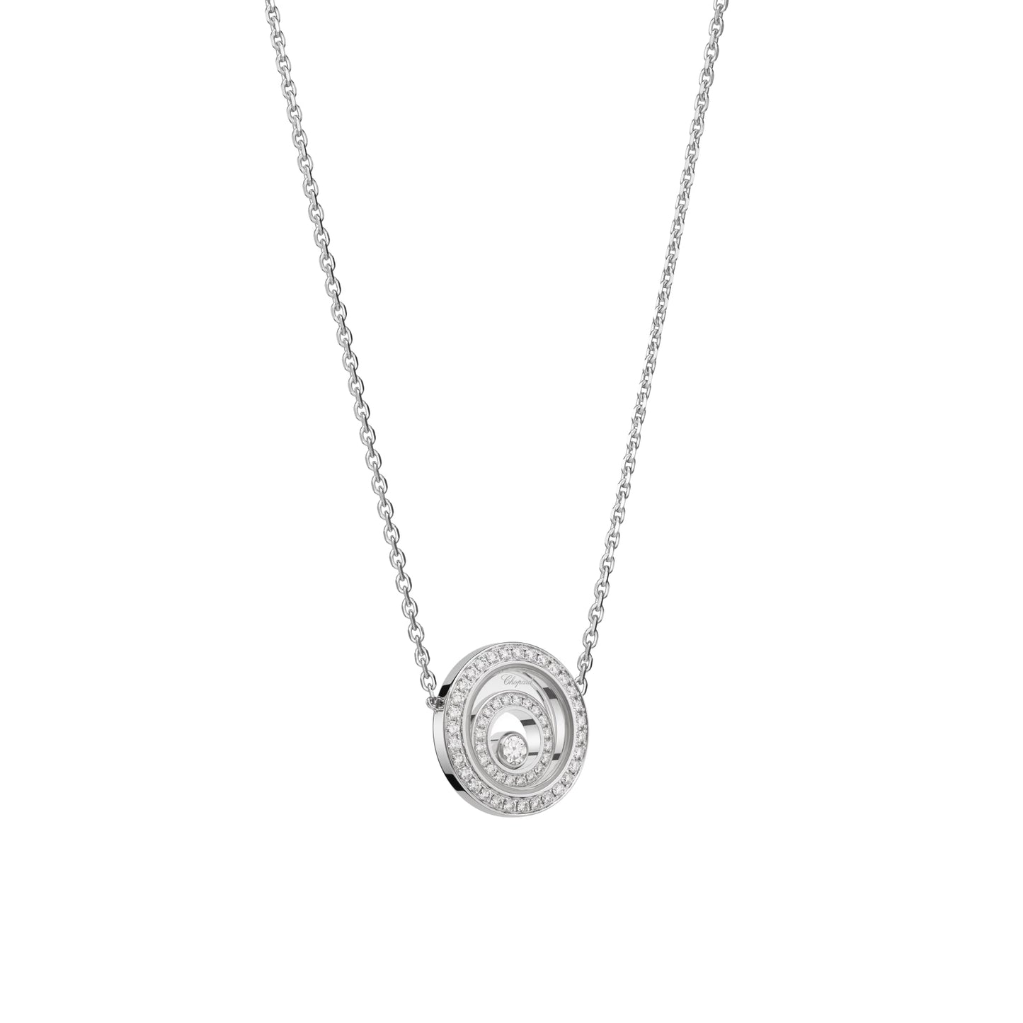 HAPPY SPIRIT NECKLACE, ETHICAL WHITE GOLD, DIAMONDS 818230-1001