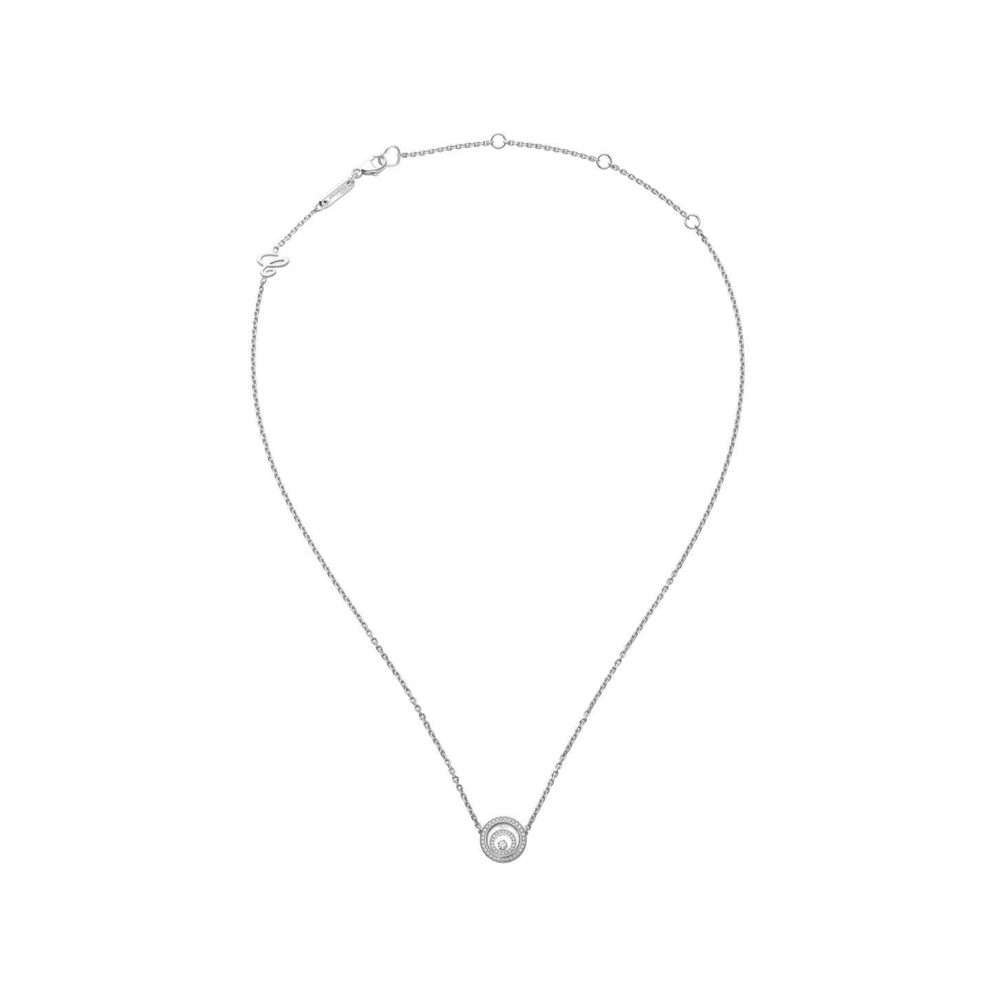 HAPPY SPIRIT NECKLACE, ETHICAL WHITE GOLD, DIAMONDS 818230-1001