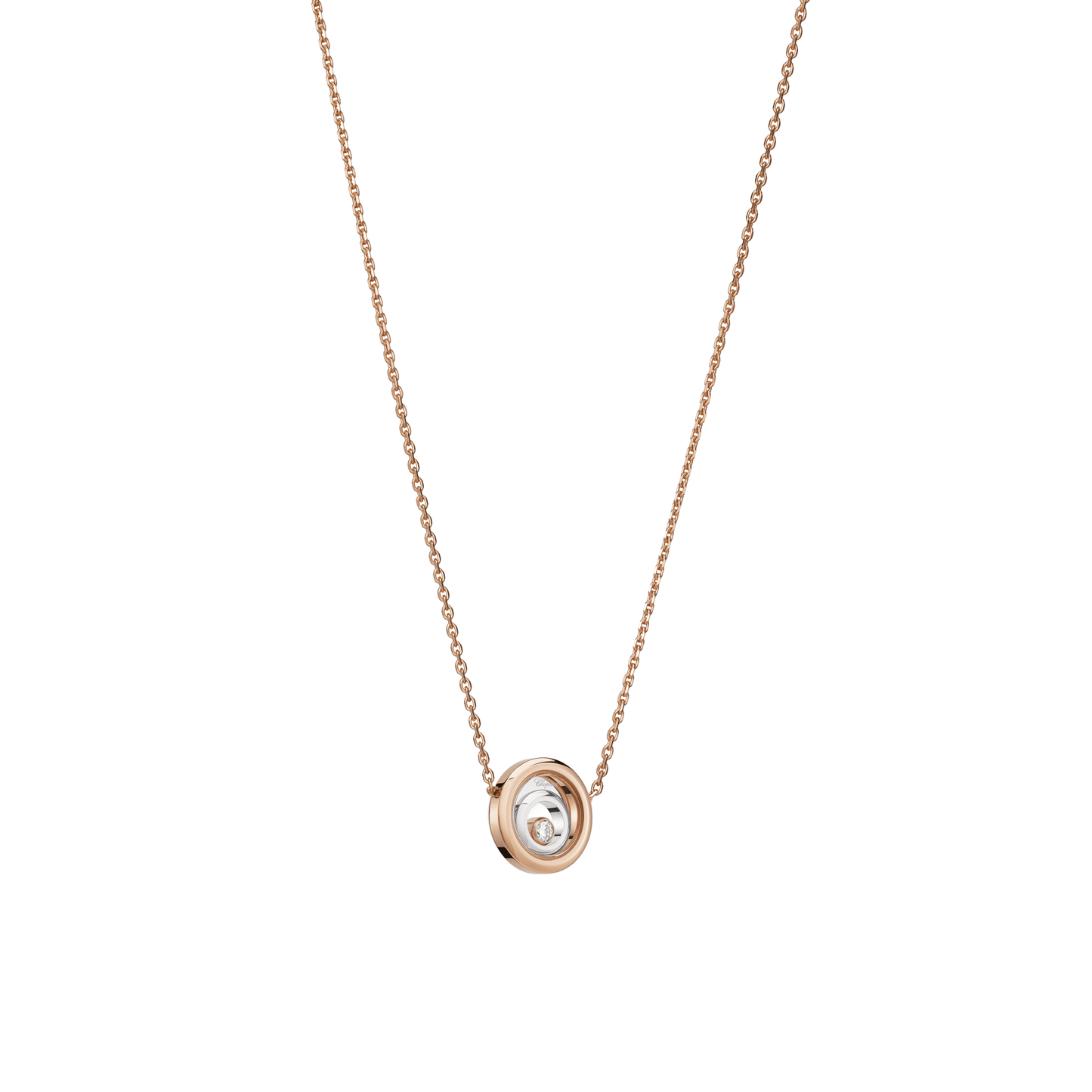 HAPPY SPIRIT NECKLACE, ETHICAL ROSE GOLD, ETHICAL WHITE GOLD, DIAMOND 818230-9001