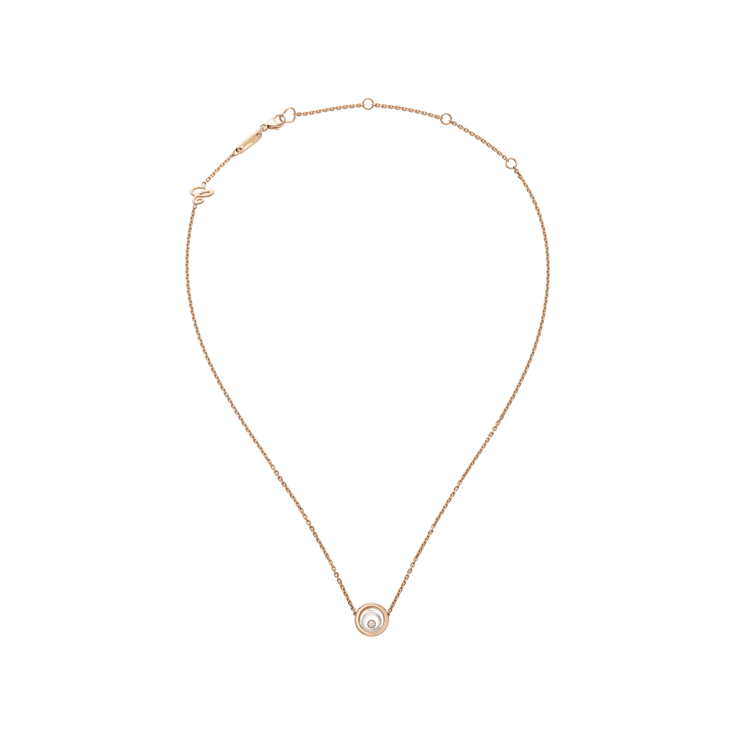 HAPPY SPIRIT NECKLACE, ETHICAL ROSE GOLD, ETHICAL WHITE GOLD, DIAMOND 818230-9001