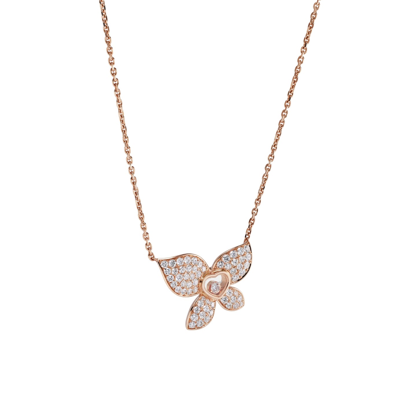 HAPPY BUTTERFLY X MARIAH CAREY NECKLACE, ETHICAL ROSE GOLD, DIAMONDS 818536-5001
