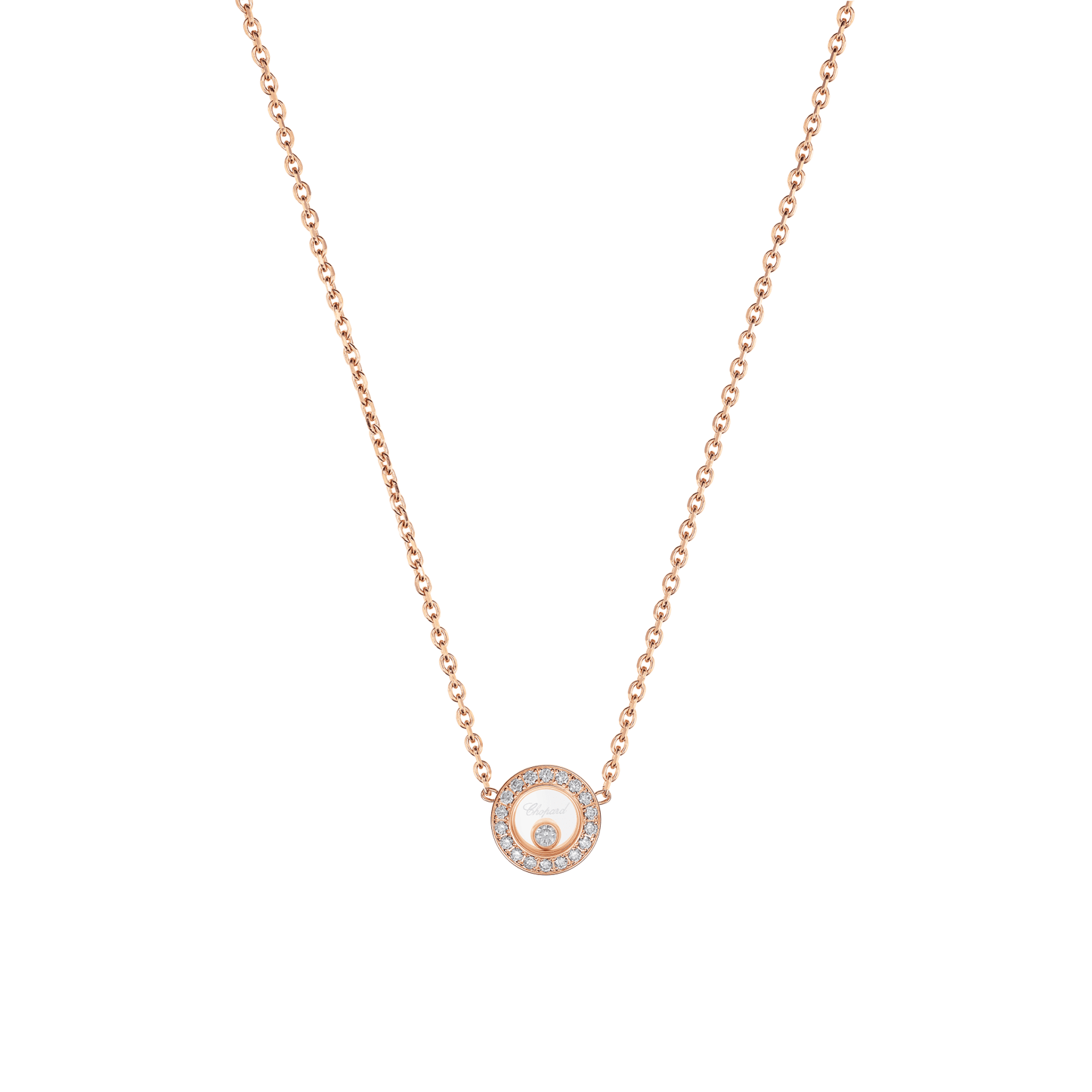 HAPPY DIAMONDS ICONS NECKLACE, ETHICAL ROSE GOLD, DIAMONDS 81A017-5201