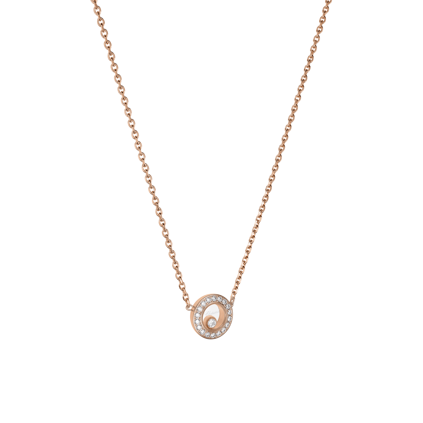 HAPPY DIAMONDS ICONS NECKLACE, ETHICAL ROSE GOLD, DIAMONDS 81A017-5201