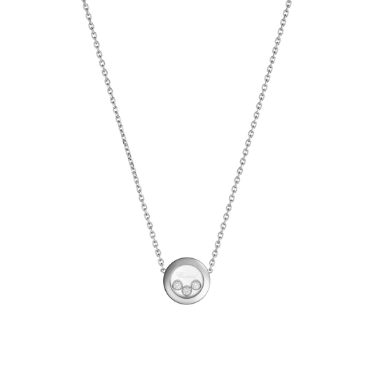 HAPPY DIAMONDS ICONS NECKLACE, ETHICAL WHITE GOLD, DIAMONDS 81A018-1001