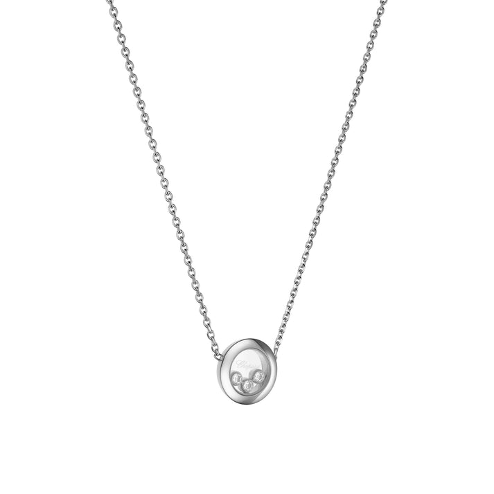 HAPPY DIAMONDS ICONS NECKLACE, ETHICAL WHITE GOLD, DIAMONDS 81A018-1001