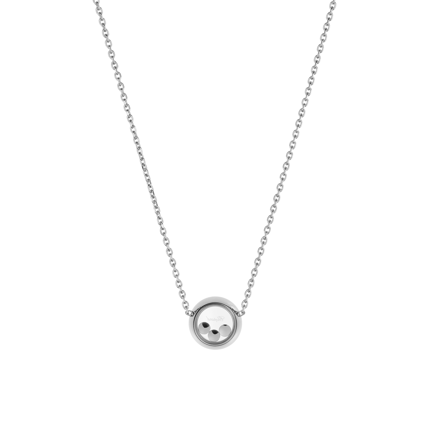 HAPPY DIAMONDS ICONS NECKLACE, ETHICAL WHITE GOLD, DIAMONDS 81A018-1001