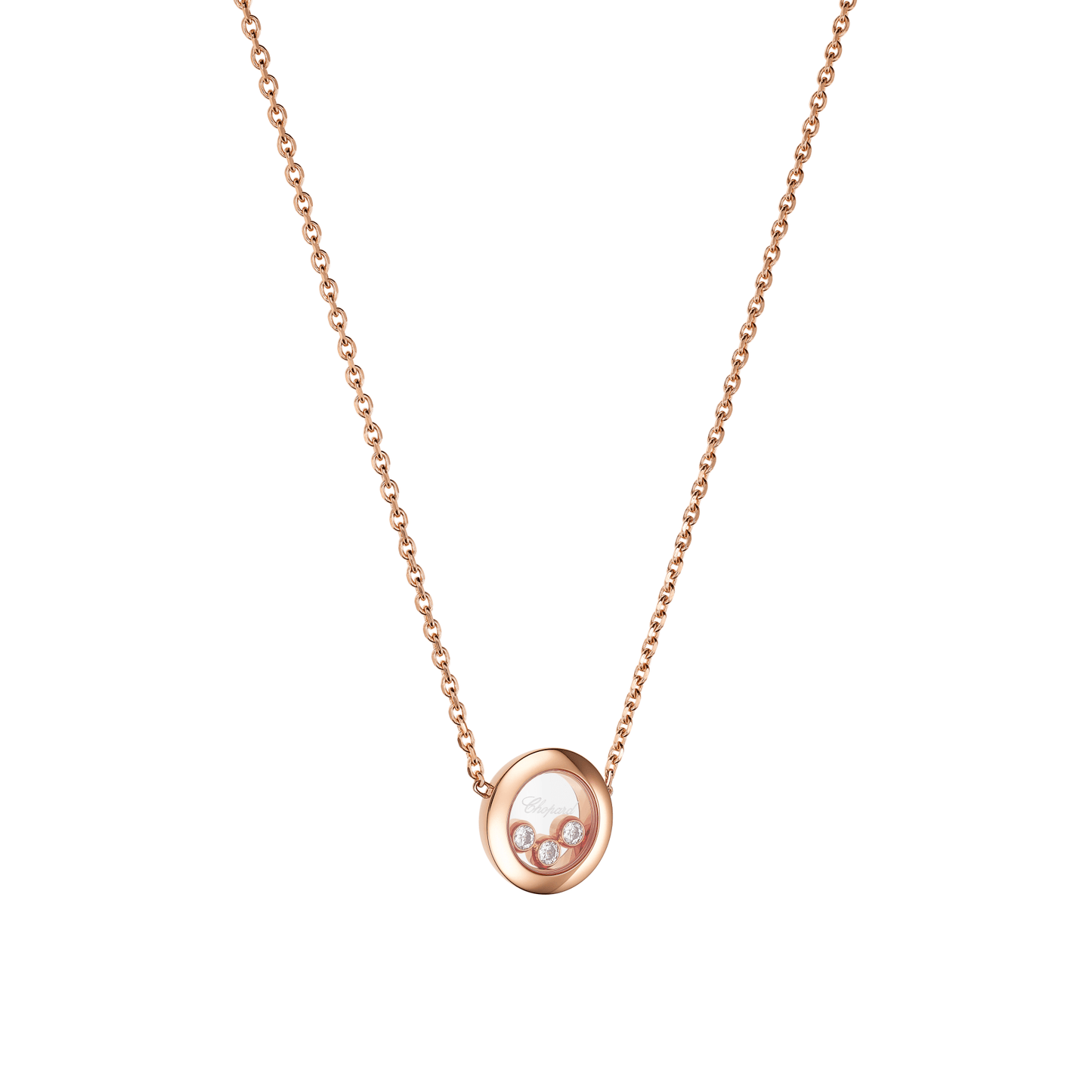 HAPPY DIAMONDS ICONS NECKLACE, ETHICAL ROSE GOLD, DIAMONDS 81A018-5001
