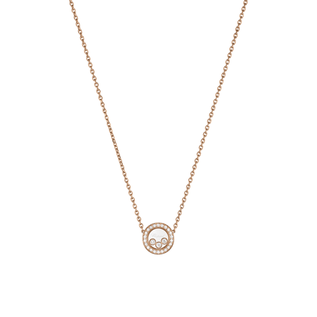 HAPPY DIAMONDS ICONS NECKLACE, ETHICAL ROSE GOLD, DIAMONDS 81A018-5201