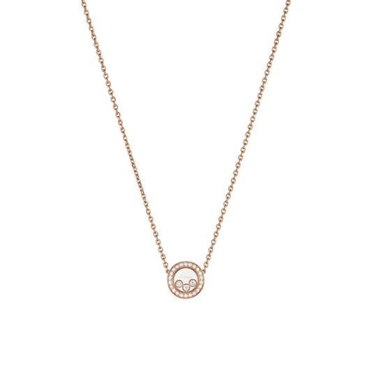 HAPPY DIAMONDS ICONS NECKLACE, ETHICAL ROSE GOLD, DIAMONDS 81A018-5201