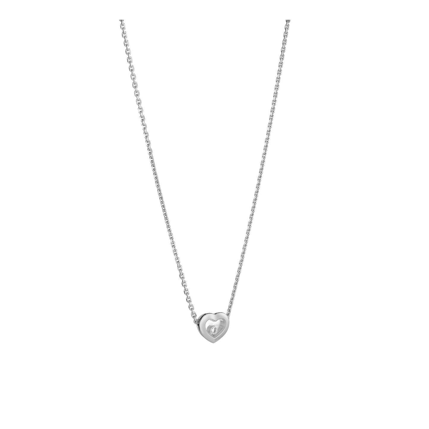 HAPPY DIAMONDS ICONS NECKLACE, ETHICAL WHITE GOLD, DIAMOND 81A054-1001