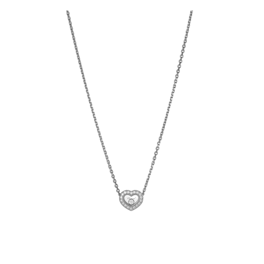 HAPPY DIAMONDS ICONS NECKLACE, ETHICAL WHITE GOLD, DIAMONDS 81A054-1201