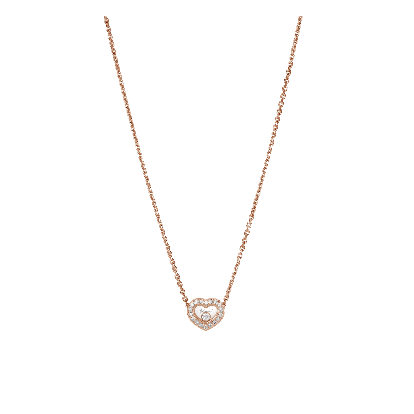 HAPPY DIAMONDS ICONS NECKLACE, ETHICAL ROSE GOLD, DIAMONDS 81A054-5201