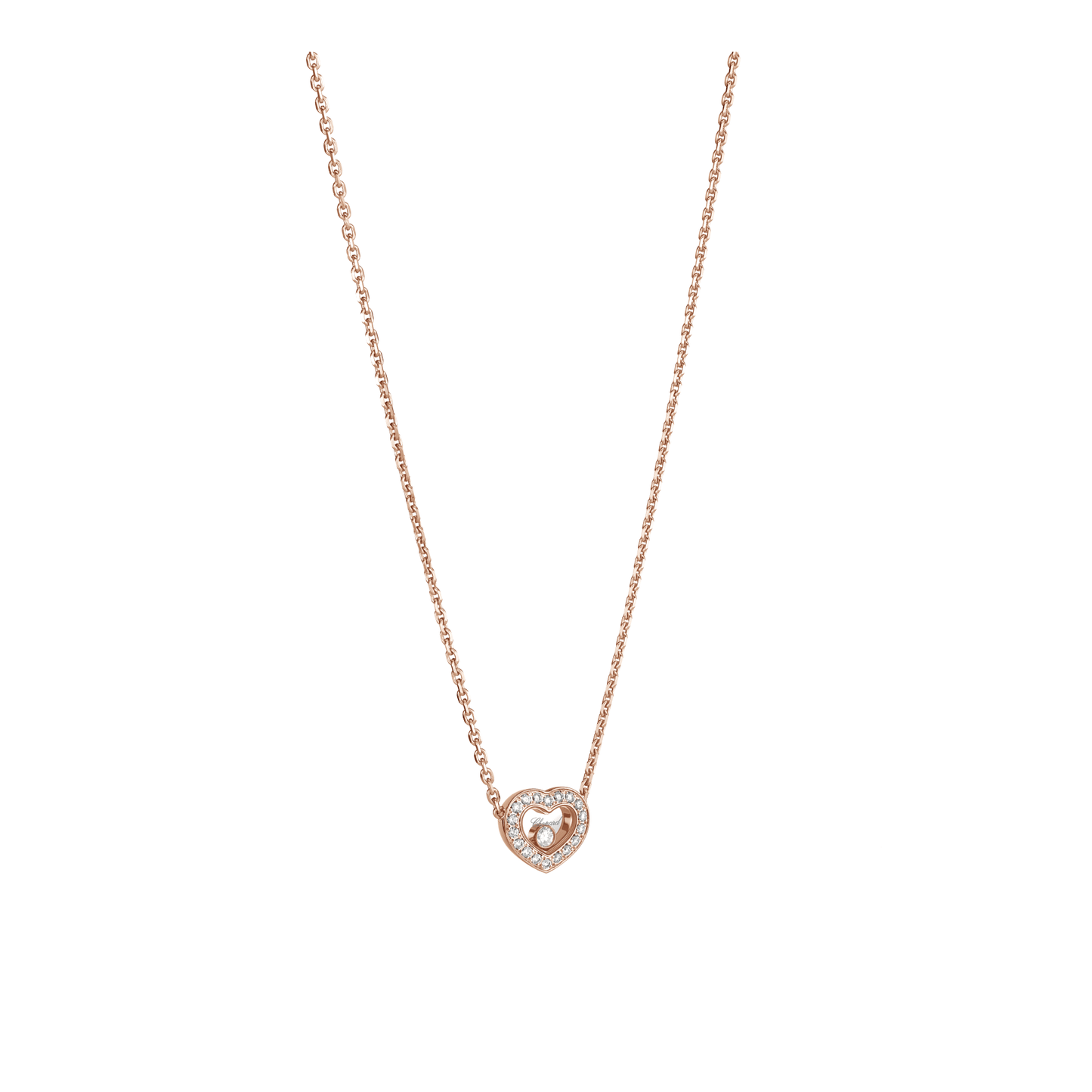 HAPPY DIAMONDS ICONS NECKLACE, ETHICAL ROSE GOLD, DIAMONDS 81A054-5201