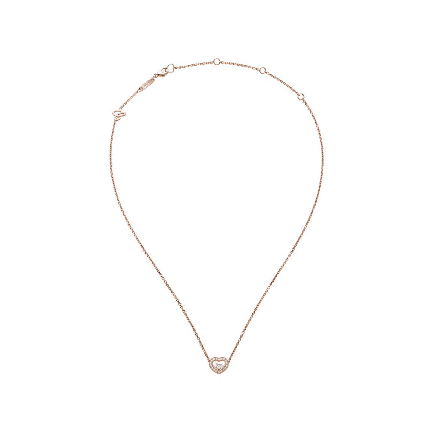 HAPPY DIAMONDS ICONS NECKLACE, ETHICAL ROSE GOLD, DIAMONDS 81A054-5201