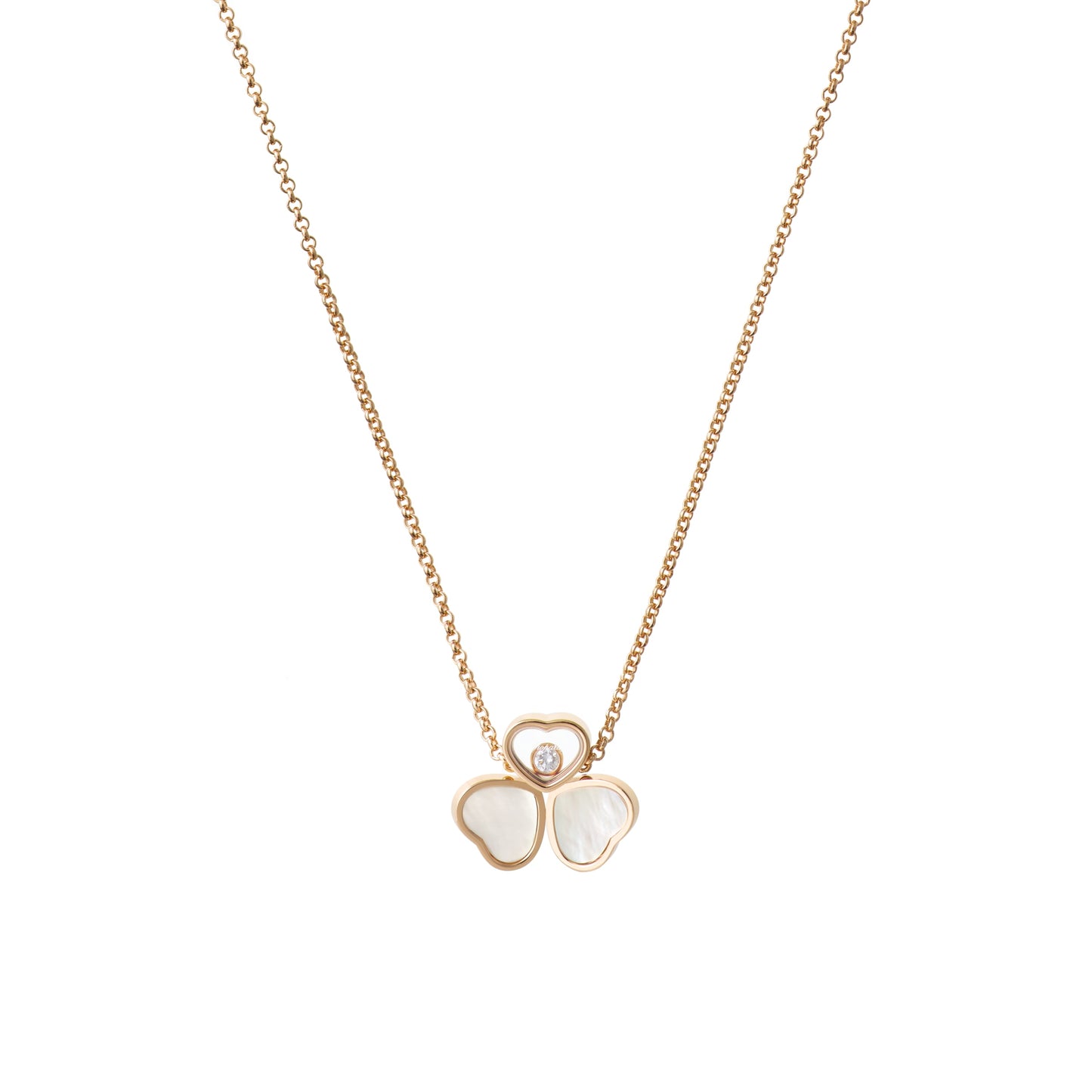 HAPPY HEARTS WINGS NECKLACE, ETHICAL ROSE GOLD, DIAMOND 81A083-5311