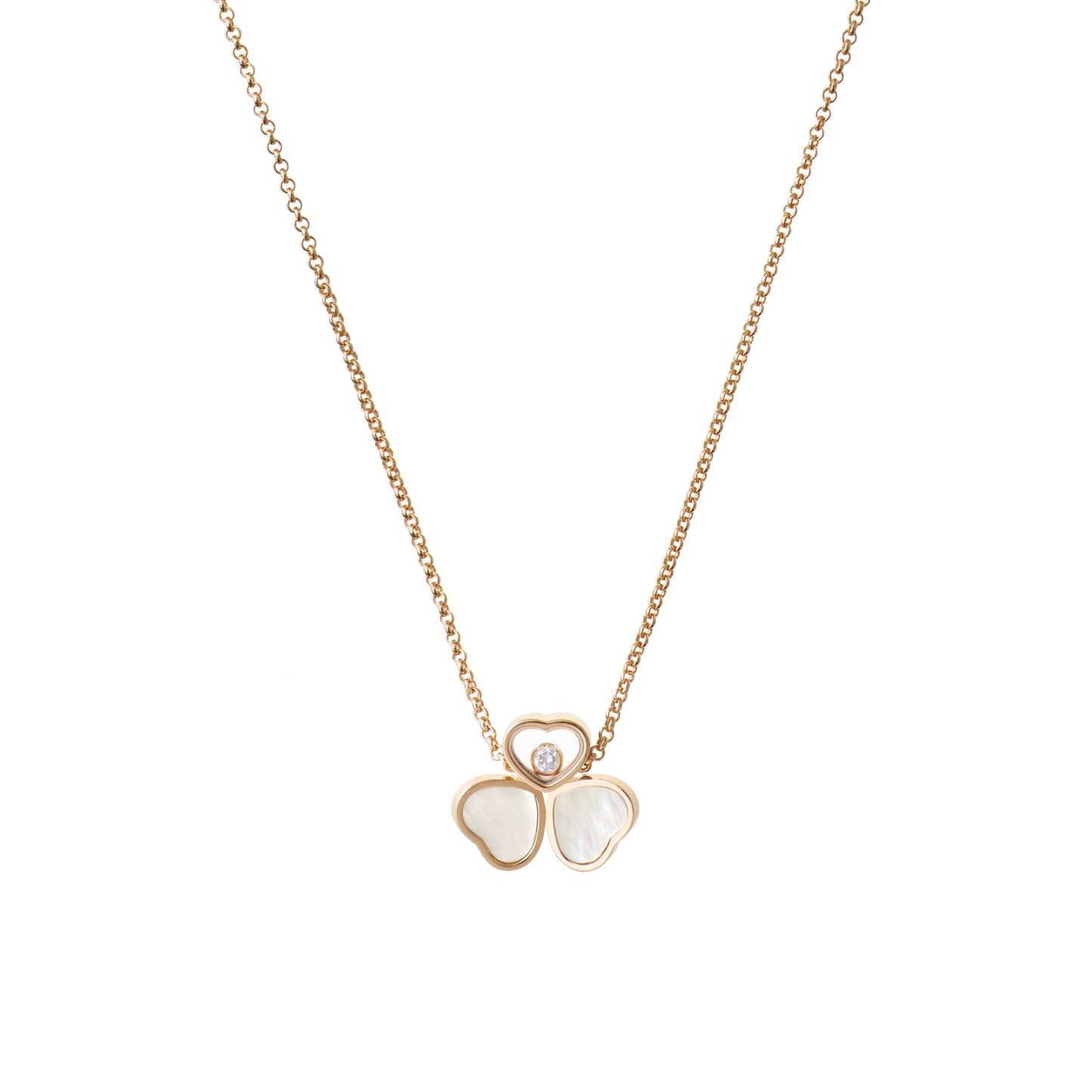 HAPPY HEARTS WINGS NECKLACE, ETHICAL ROSE GOLD, DIAMOND 81A083-5311