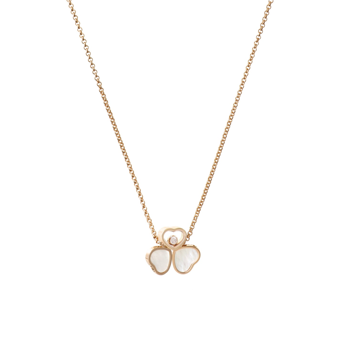 HAPPY HEARTS WINGS NECKLACE, ETHICAL ROSE GOLD, DIAMOND 81A083-5311
