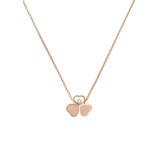 HAPPY HEARTS WINGS NECKLACE, ETHICAL ROSE GOLD, DIAMOND 81A083-5711