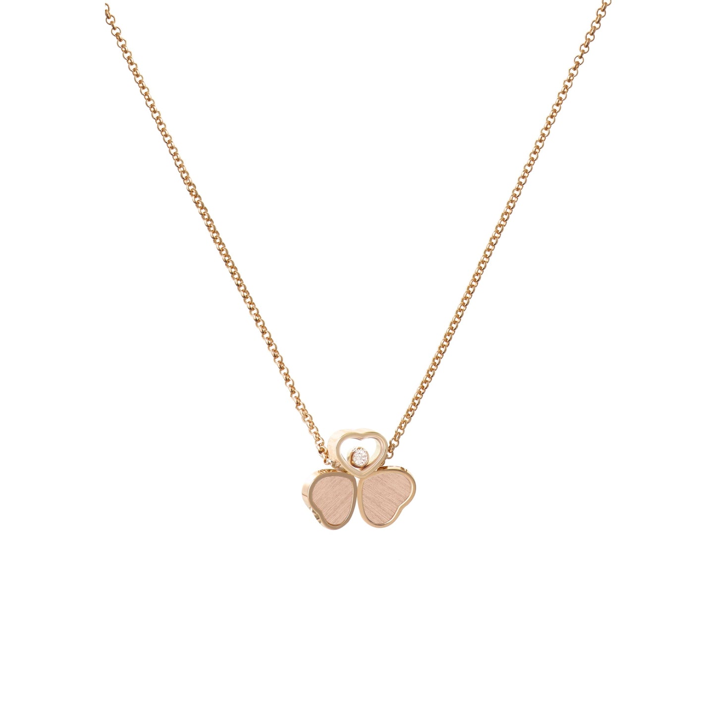 HAPPY HEARTS WINGS NECKLACE, ETHICAL ROSE GOLD, DIAMOND 81A083-5711