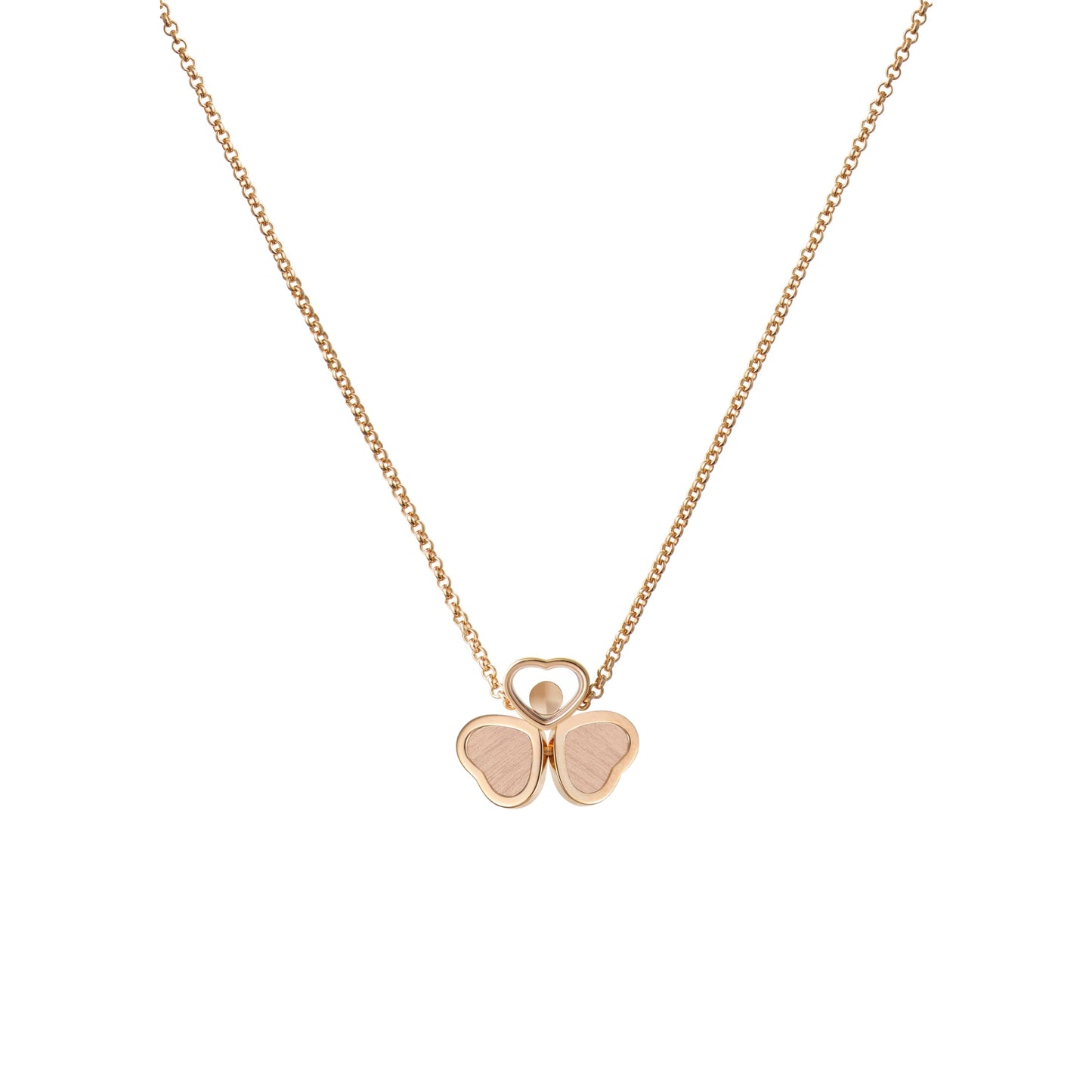 HAPPY HEARTS WINGS NECKLACE, ETHICAL ROSE GOLD, DIAMOND 81A083-5711