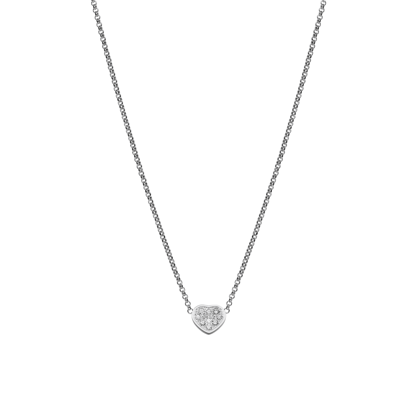 MY HAPPY HEARTS NECKLACE, ETHICAL WHITE GOLD, DIAMONDS 81A086-1901