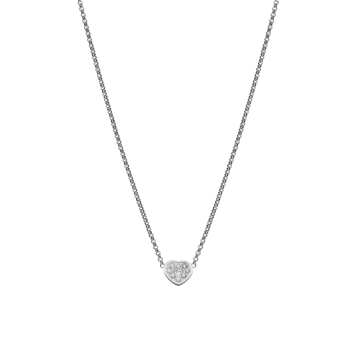 MY HAPPY HEARTS NECKLACE, ETHICAL WHITE GOLD, DIAMONDS 81A086-1901