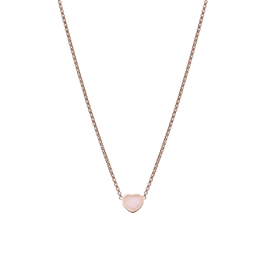 MY HAPPY HEARTS NECKLACE, ETHICAL ROSE GOLD, PINK OPAL 81A086-5620