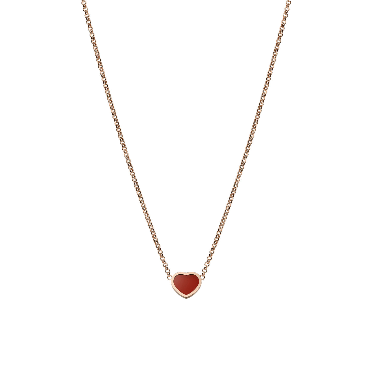 MY HAPPY HEARTS NECKLACE, ETHICAL ROSE GOLD, CARNELIAN 81A086-5801