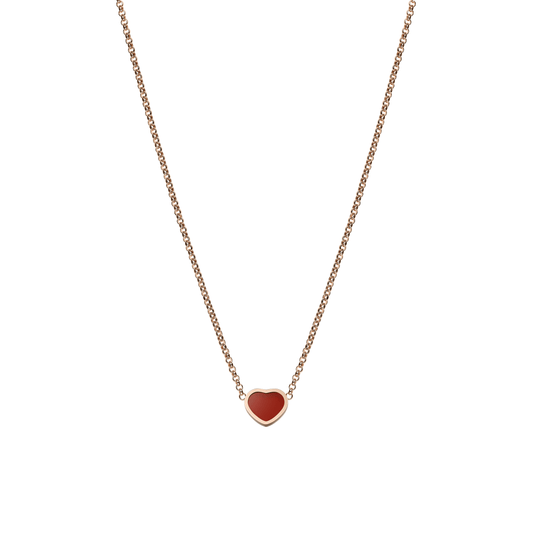 MY HAPPY HEARTS NECKLACE, ETHICAL ROSE GOLD, CARNELIAN 81A086-5801