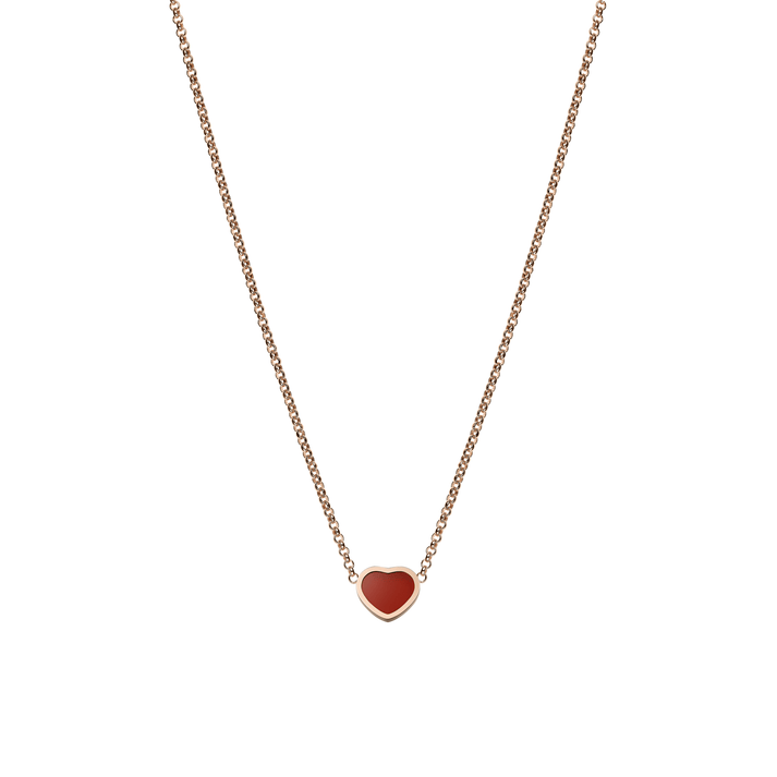 MY HAPPY HEARTS NECKLACE, ETHICAL ROSE GOLD, CARNELIAN 81A086-5801