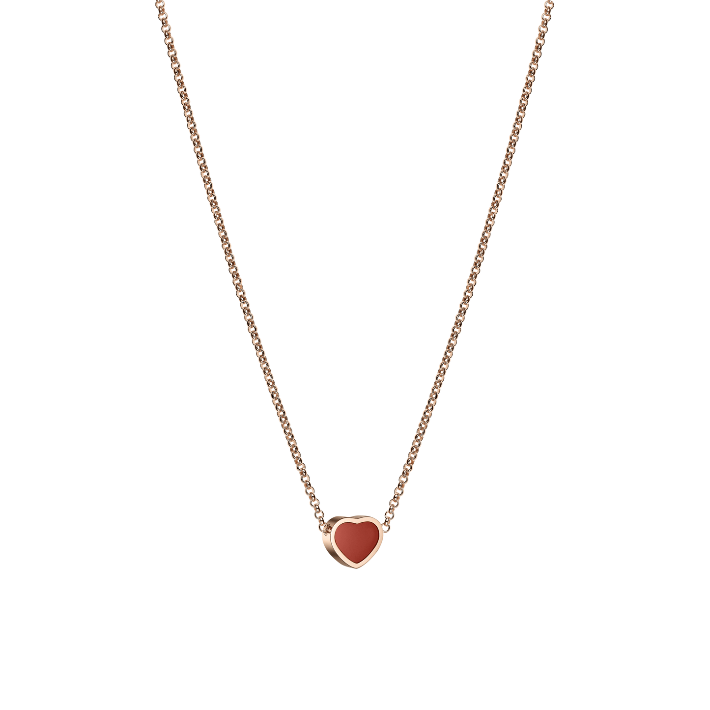 MY HAPPY HEARTS NECKLACE, ETHICAL ROSE GOLD, CARNELIAN 81A086-5801