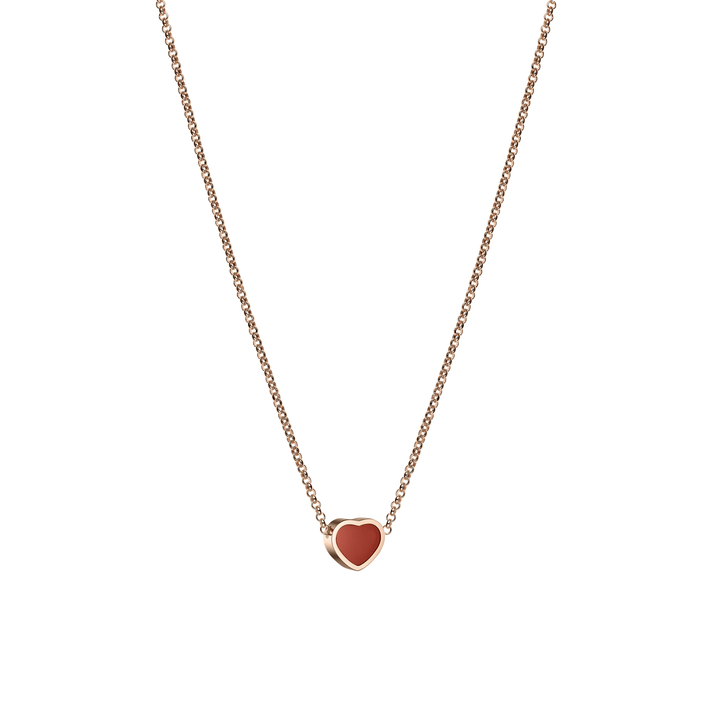 MY HAPPY HEARTS NECKLACE, ETHICAL ROSE GOLD, CARNELIAN 81A086-5801