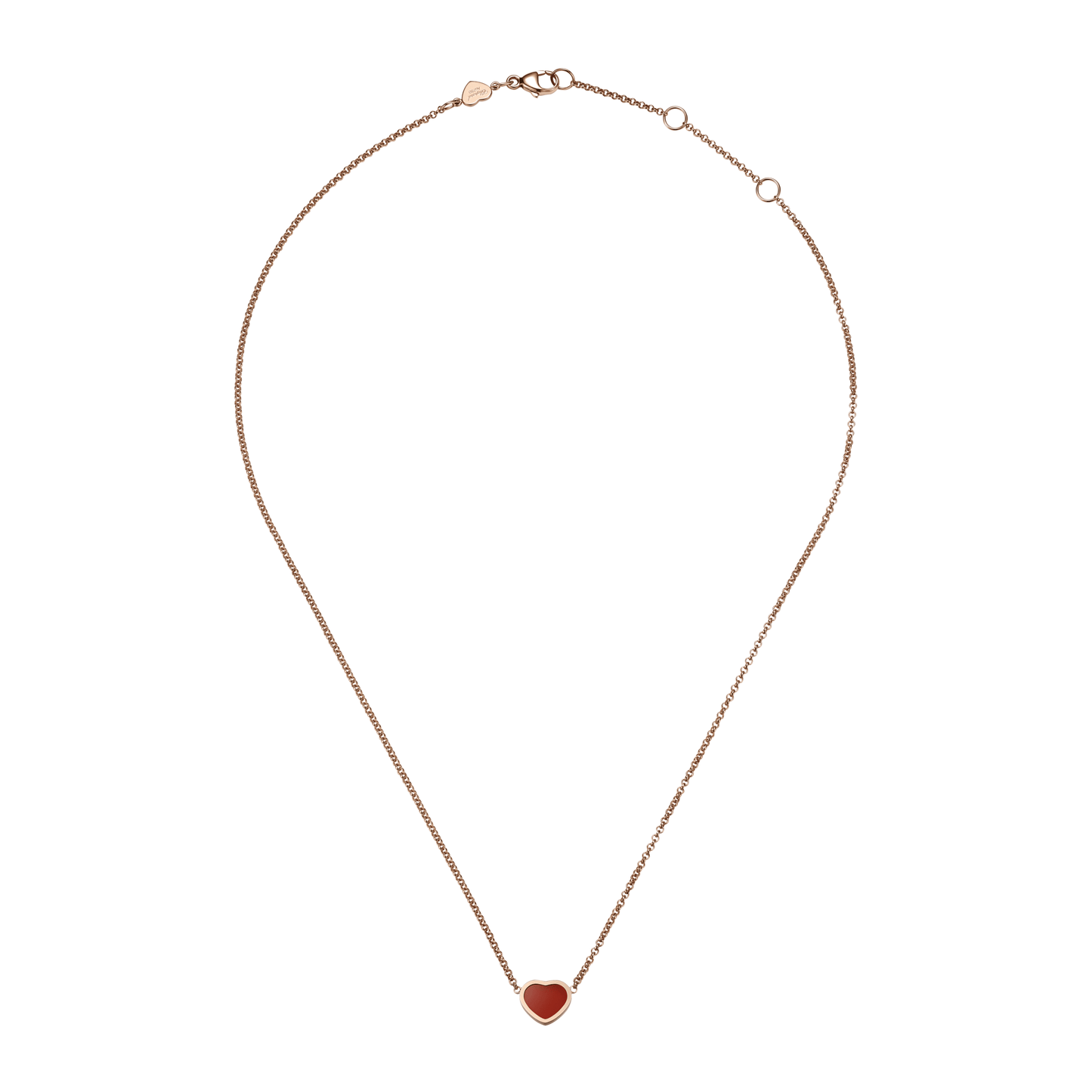MY HAPPY HEARTS NECKLACE, ETHICAL ROSE GOLD, CARNELIAN 81A086-5801