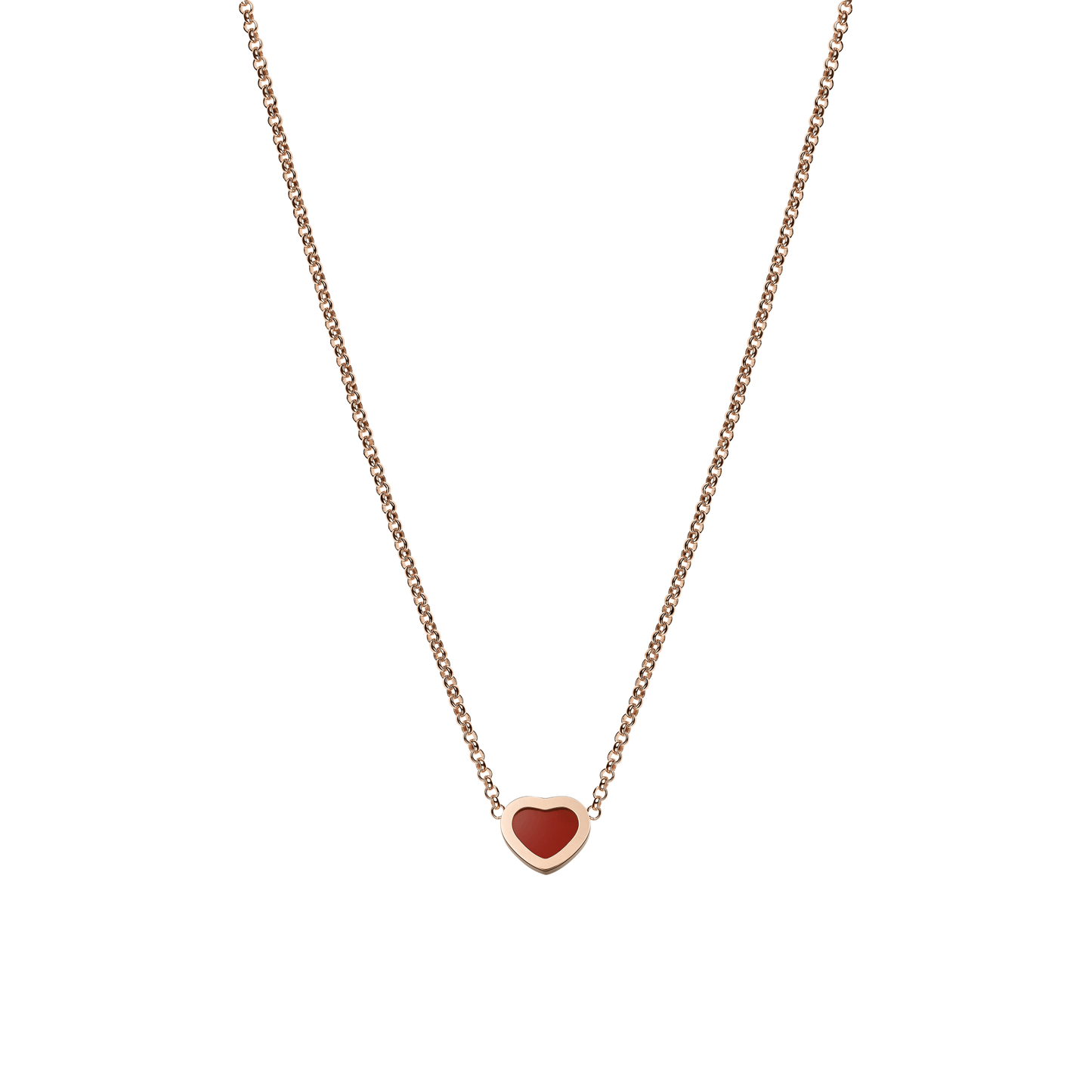 MY HAPPY HEARTS NECKLACE, ETHICAL ROSE GOLD, CARNELIAN 81A086-5801