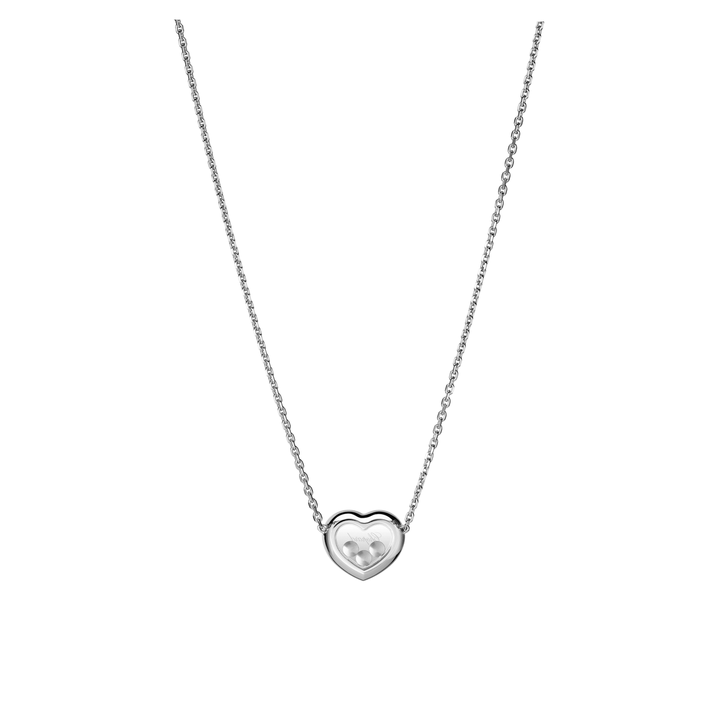 HAPPY DIAMONDS ICONS NECKLACE, ETHICAL WHITE GOLD, DIAMONDS 81A611-1001