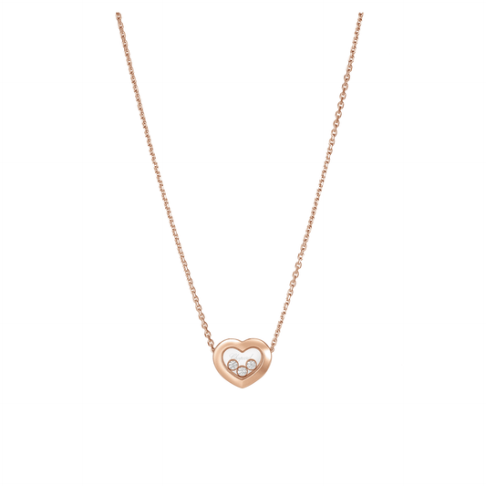 HAPPY DIAMONDS ICONS NECKLACE, ETHICAL ROSE GOLD, DIAMONDS 81A611-5001