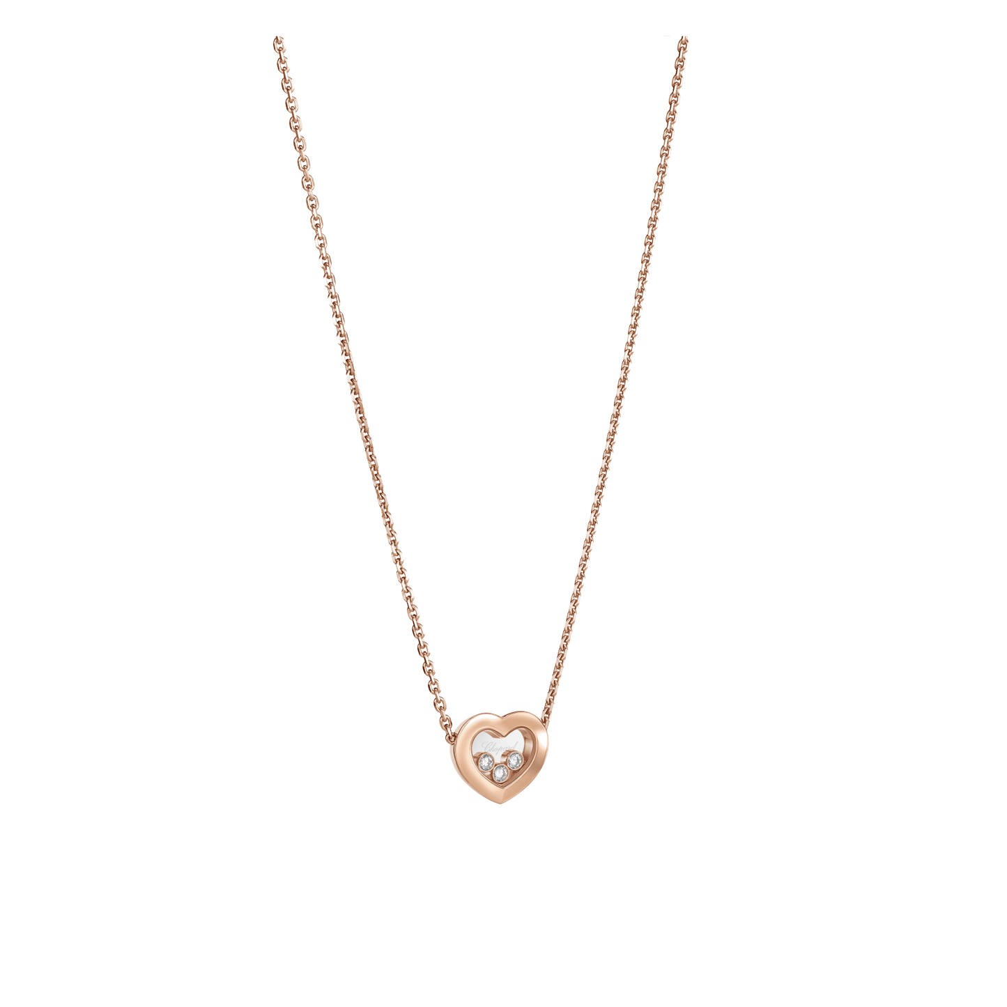 HAPPY DIAMONDS ICONS NECKLACE, ETHICAL ROSE GOLD, DIAMONDS 81A611-5001
