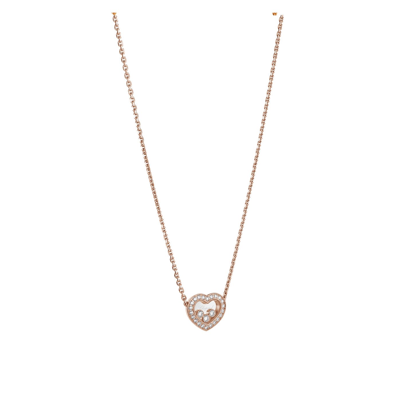 HAPPY DIAMONDS ICONS NECKLACE, ETHICAL ROSE GOLD, DIAMONDS 81A611-5201