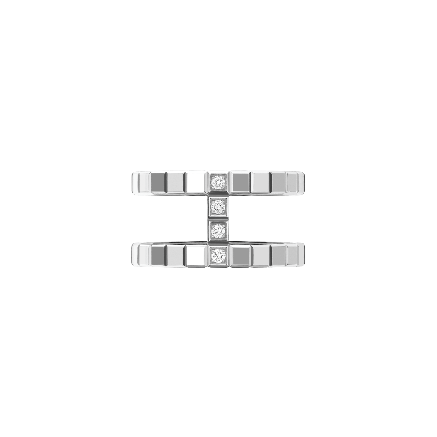 ICE CUBE RING, ETHICAL WHITE GOLD, DIAMONDS 827006-1010