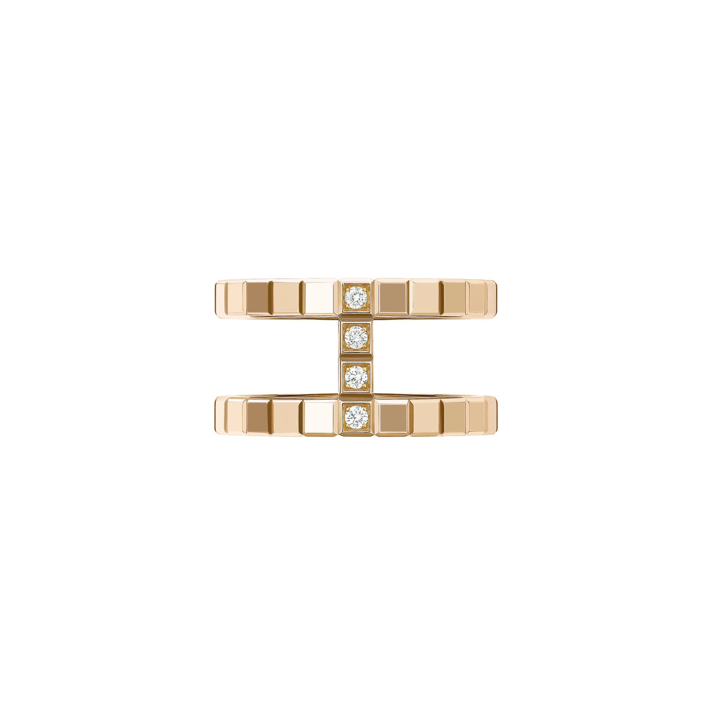 ICE CUBE RING, ETHICAL ROSE GOLD, DIAMONDS 827006-5010