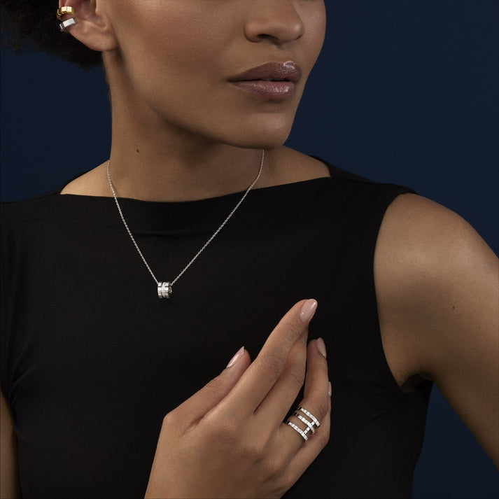 ICE CUBE RING, ETHICAL WHITE GOLD, DIAMONDS 827007-1010