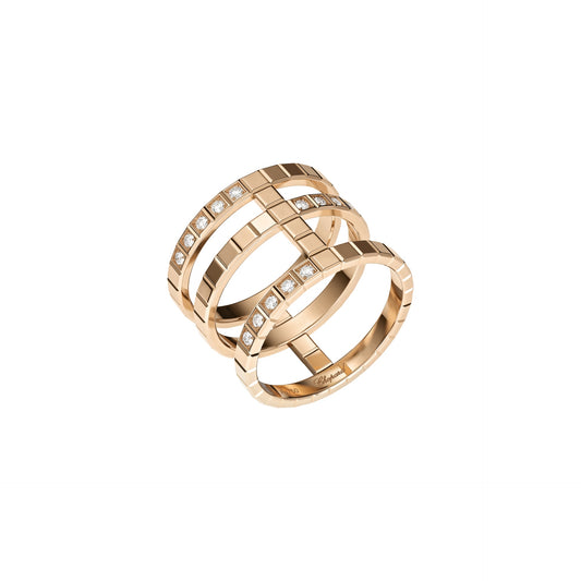 ICE CUBE RING, ETHICAL ROSE GOLD, DIAMONDS 827007-5010