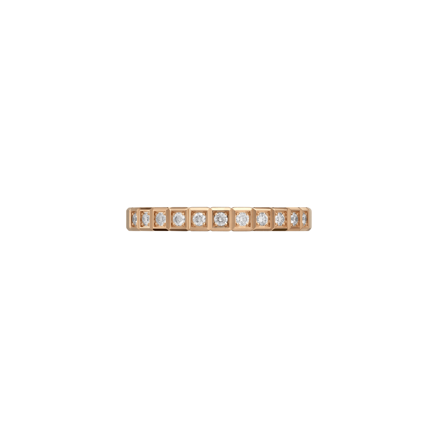 ICE CUBE RING, ETHICAL ROSE GOLD, HALF-SET DIAMONDS 827702-5259