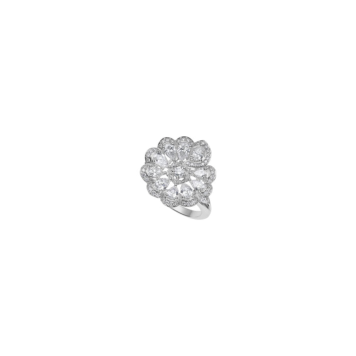 PRECIOUS LACE MINI-FROU-FROU RING, ETHICAL WHITE GOLD, DIAMONDS 828347-1010