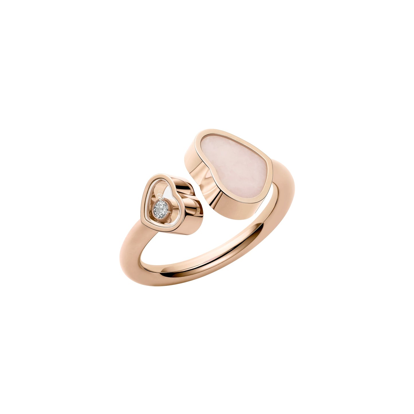 HAPPY HEARTS RINGS, ETHICAL ROSE GOLD, DIAMOND, PINK OPAL 829482-5620